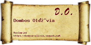 Dombos Olívia névjegykártya